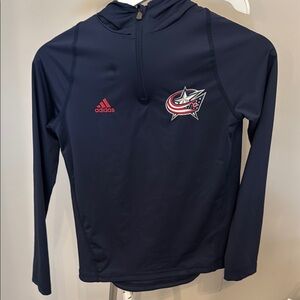 Kids Adidas Navy Blue Columbus Blue Jackets Hoodie